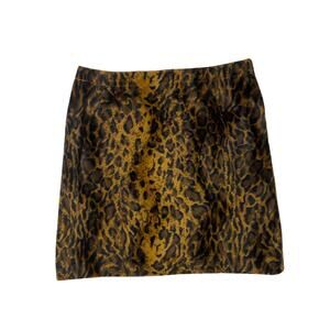 Emmanuel Ungaro Liberte Leopard Print Fuzzy Short Skirt